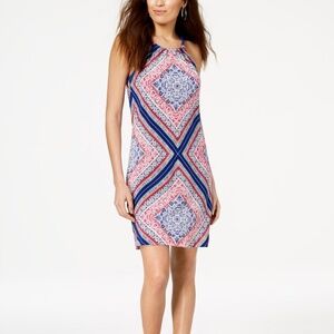 TRINA TURK RANCHO SCARF PRINT HALTER DRESS SIZE 6!